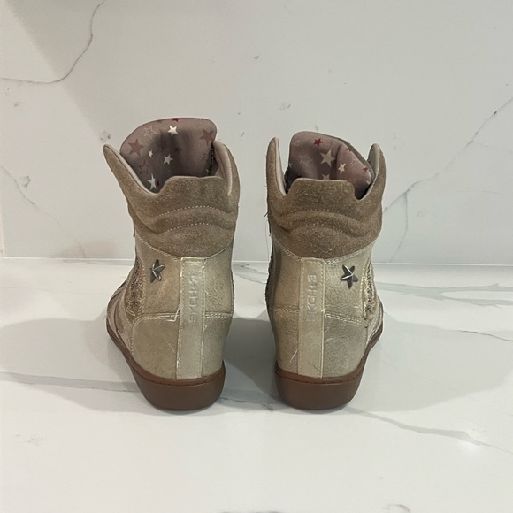 SKECHERS SKCH+3 Leather Hidden Wedge Ankle Booties Dark Taupe size 5.5 - Picture 5 of 11